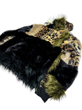 Load image into Gallery viewer, One of a Kind EARTH LEOPARD PATCHWORK FUR ZIP-UP JACKET (Large)