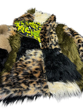 Load image into Gallery viewer, One of a Kind EARTH LEOPARD PATCHWORK FUR ZIP-UP JACKET (Large)