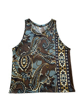 Load image into Gallery viewer, SILK PAISLEY TANK TOP (S-3XL available)