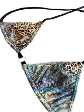 Load image into Gallery viewer, PSYCHEDELIC LEOPARD VELVET BIKINI TOP