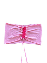 Load image into Gallery viewer, BABY PINK AND HOT LINK BANDEAU TOP (S/M)