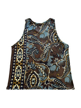 Load image into Gallery viewer, SILK PAISLEY TANK TOP (S-3XL available)