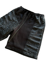 Load image into Gallery viewer, BLACK LEOPARD PATCHWORK SHORTS (S-2XL)