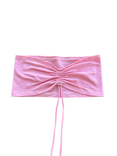 BABY PINK BANDEAU TOP (S/M)