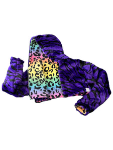 Limited Edition PURPLE TIGER n PSYCHEDELIC LEOPARD CROP JACKET ( S - 2XL )