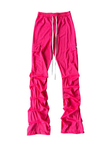 HOT PINK SPORT MESH STACK PANTS (XS-2XL available)