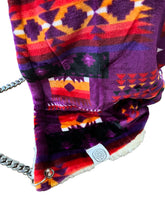 Load image into Gallery viewer, PURPLE MINKY PENDLETON HOOD WITH CHAIN