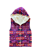 Load image into Gallery viewer, PURPLE PENDLETON AND SHERPA VEST ( S-2XL )