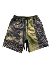 Load image into Gallery viewer, 1 of 1 JUNGLE CAT PATCHWORK SHORTS