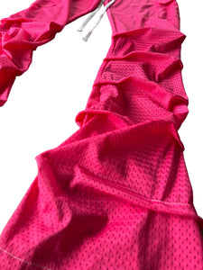 HOT PINK SPORT MESH STACK PANTS (XS-2XL available)