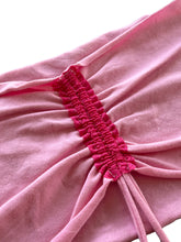 Load image into Gallery viewer, BABY PINK AND HOT LINK BANDEAU TOP (S/M)