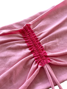 BABY PINK AND HOT LINK BANDEAU TOP (S/M)