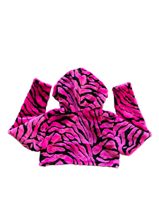 Ready to ship PINK TIGER CROP (S/M fit)