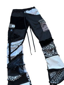 1 of 1 BLK N WHITE STACK PANTS (Small)