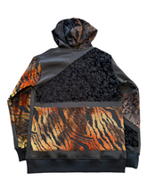 Load image into Gallery viewer, 1 of 1 ANML BURNOUT VELVET PATCHWORK HOODIE ( SMALL )