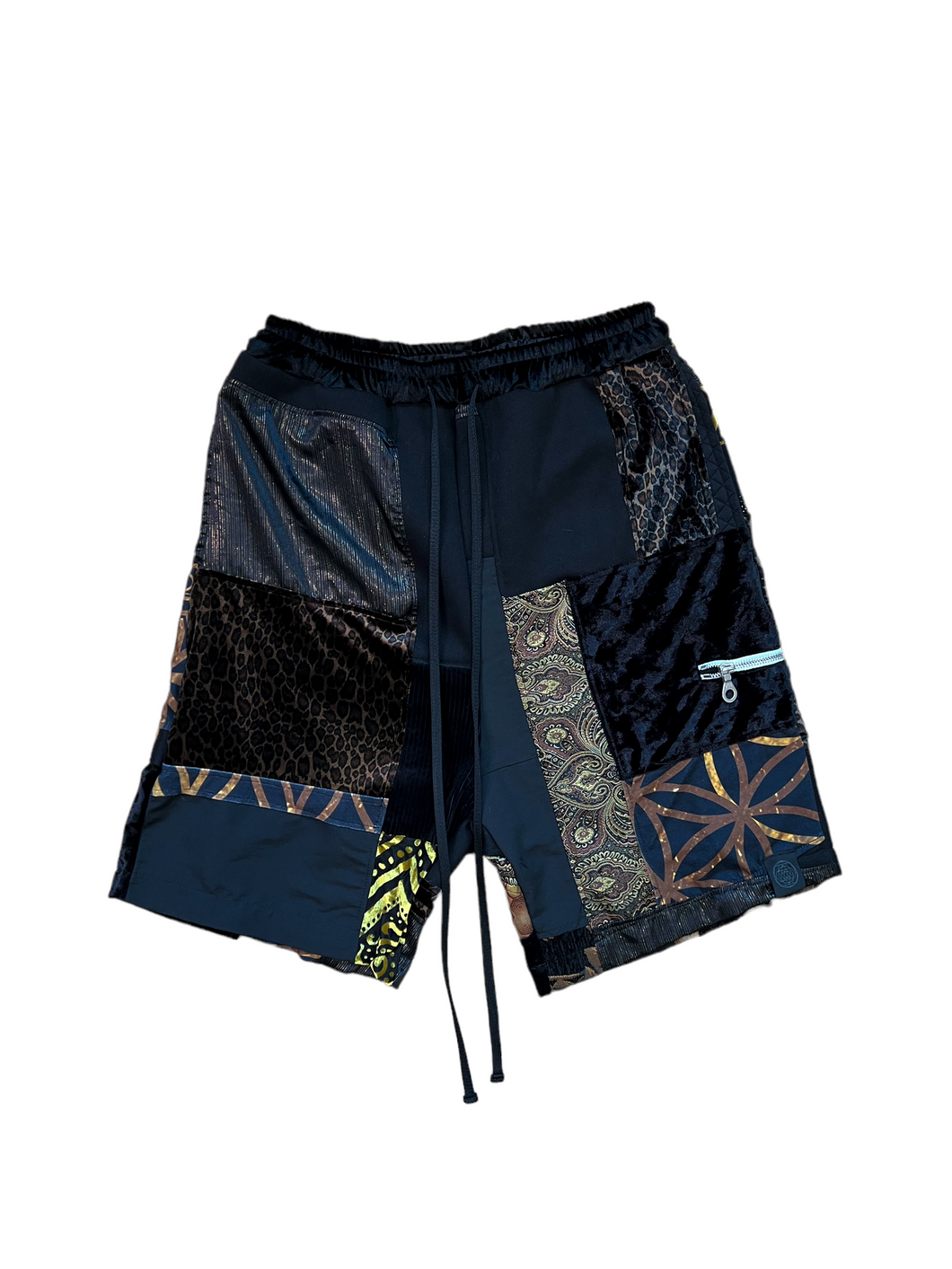1 of 1 GLDN LPRD PATCHWORK SHORTS - S/M