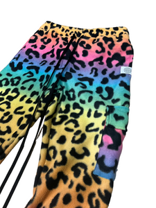 Womens Size- RAINBOW LEOPARD STACKED PANTS
