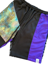 Load image into Gallery viewer, 1 of 1 SPACE TRAPPER PATCHWORK SHORTS ( XL / 2XL elastic waist )