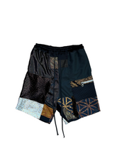 Load image into Gallery viewer, 1 of 1 GLD MNDLA PATCHWORK SHORTS - M//L