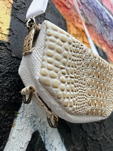 Albino Gator Shoulder Bag