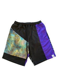 1 of 1 SPACE TRAPPER PATCHWORK SHORTS ( XL / 2XL elastic waist )