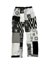 Load image into Gallery viewer, 1 of 1 BLK N WHT PATCHWORK PANTS - M/L