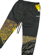 Load image into Gallery viewer, 1 of 1 GOLD MANDALA PATCHWORK PANTS (2XL elastic waist )