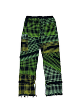 Load image into Gallery viewer, 1 of 1 GREEN SHADES PATCHWORK PANTS (M/L 32-36” waist)