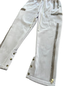 1 of 1 WHITE FLEECE BONDAGE PANTS ( Mens LARGE )