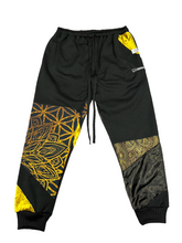 Load image into Gallery viewer, 1 of 1 GOLD MANDALA PATCHWORK PANTS (2XL elastic waist )