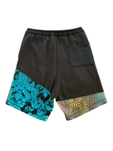 Load image into Gallery viewer, 1 of 1 AQUA DREAMS PATCHWORK SHORTS ( M / L )