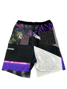 1 of 1 PURPPL STUFF PATCHWORK SHORTS (M/L elastic waistband with drawstring)