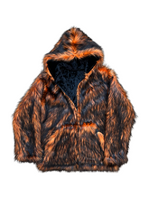 Load image into Gallery viewer, Ready to Ship ORANGE FAUX FUR JACKET ( LARGE)