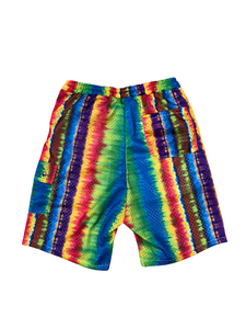 Limited Edition PSYCHEDELIC STRIPES B-BALL Shorts ( 32” elastic waist)