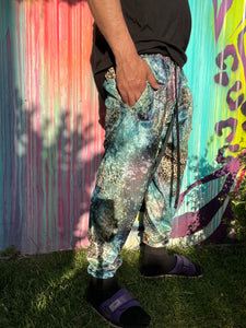 Limited Edition - PSYCHEDELIC LEOPARD VELVET JOGGERS