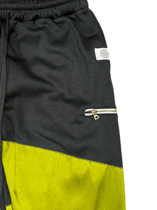 1 of 1 SACRED GREEN PATCHWORK PANTS ( Medium elastic waist)