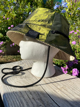 Load image into Gallery viewer, GREEN NYLON N TAN CORD BUCKET HAT