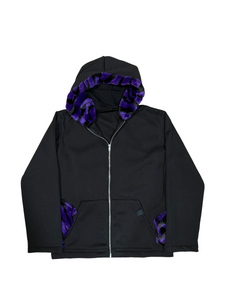 Honeycomb Purple Tiger Zip up Jacket ( MEDIUM )