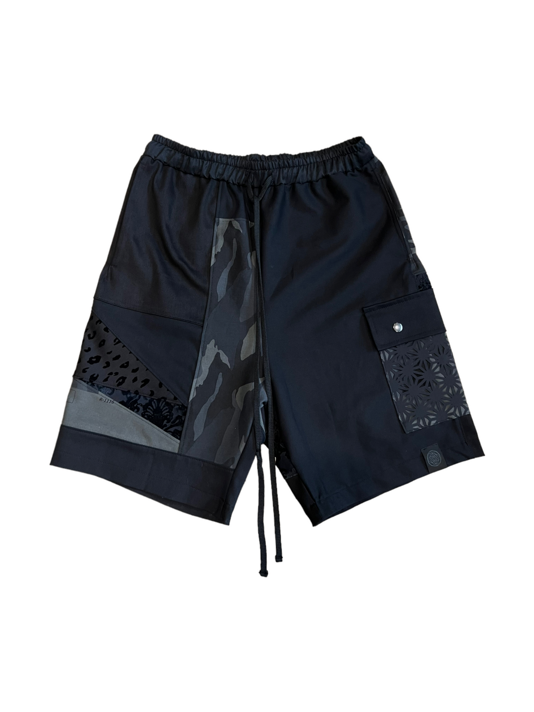 BLACC TARANTINO Patchwork Shorts ( 30-32” elastic waist )