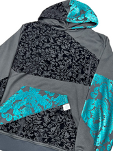 Load image into Gallery viewer, 1 of 1 BLU DREAM PATCHWORK HOODIE ( XL )