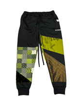 Load image into Gallery viewer, 1 of 1 SACRED GREEN PATCHWORK PANTS ( Medium elastic waist)