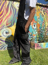 Load image into Gallery viewer, 1 of 1 BLKOUT PATCHWORK OVERALLS ( Size M/L )