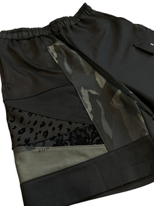 BLACC TARANTINO Patchwork Shorts ( 30-32” elastic waist )