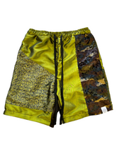Load image into Gallery viewer, 1 of 1 SOULJAH GREEN NYLON PATCHWORK SHORTS ( Medium )