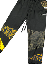 Load image into Gallery viewer, 1 of 1 GOLDEN FOL PATCHWORK PANTS ( Large elastic waist )