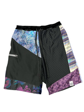 Load image into Gallery viewer, 1 of 1 PURPL POSSE PATCHWORK SHORTS ( L elastic waist )
