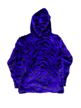 Load image into Gallery viewer, Reversible Limited edition PURP TIGER / WHITE VELVET Jacket ( LARGE )