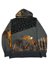 Load image into Gallery viewer, 1 of 1 ANML BURNOUT PATCHWORK HOODIE ( XL )