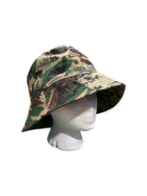 Load image into Gallery viewer, 1 of 1 DISTRESSED CAMO PATCHWORK BUCKET HAT